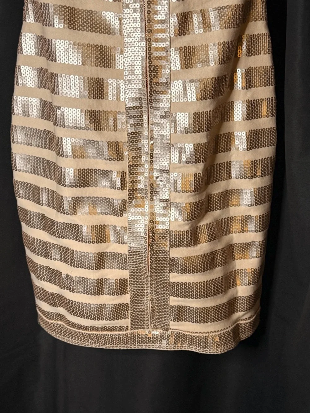 Galen Schwartz PRIVE Sequin V-Neck Dress in Champagne —#125 - Picture 10 of 12